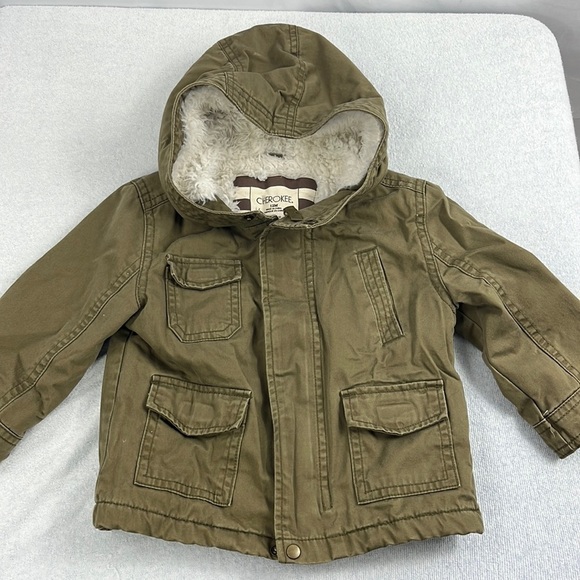 Cherokee Hooded Utility Field Jacket Size 12 Months - Picture 1 of 15